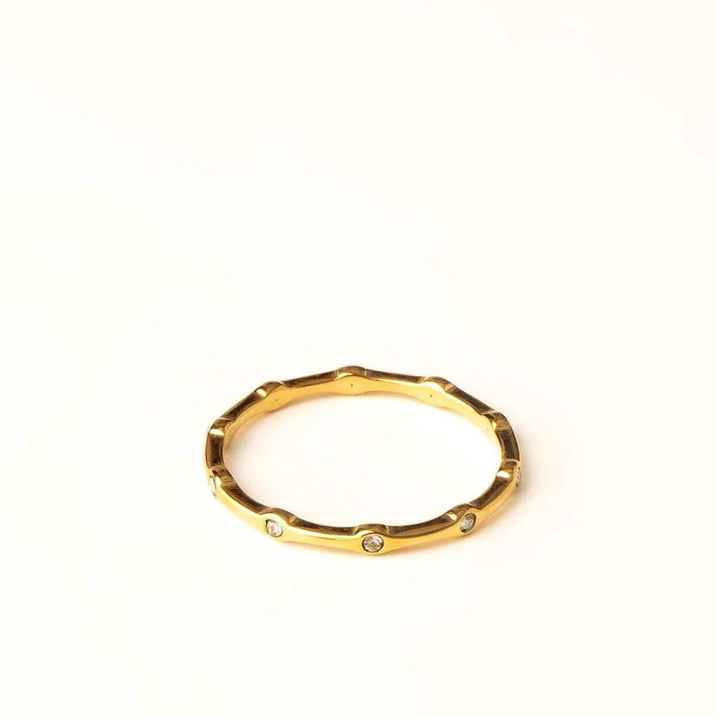 KARLA RING best gold plated tarnish and water resistant piece by - Lynott Jewellery