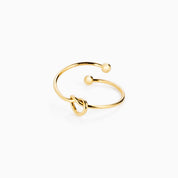 KNOT ADJUSTABLE RING best gold plated tarnish and water resistant piece by Irish Jewellery brand - Lynott Jewellery