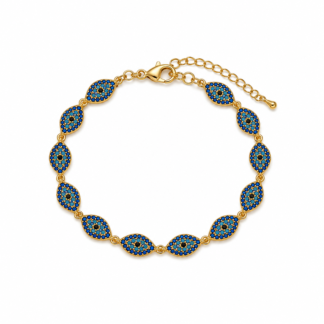 SANTORINI DARK BLUE  EVIL EYE BRACELET