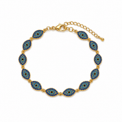 SANTORINI DARK BLUE  EVIL EYE BRACELET
