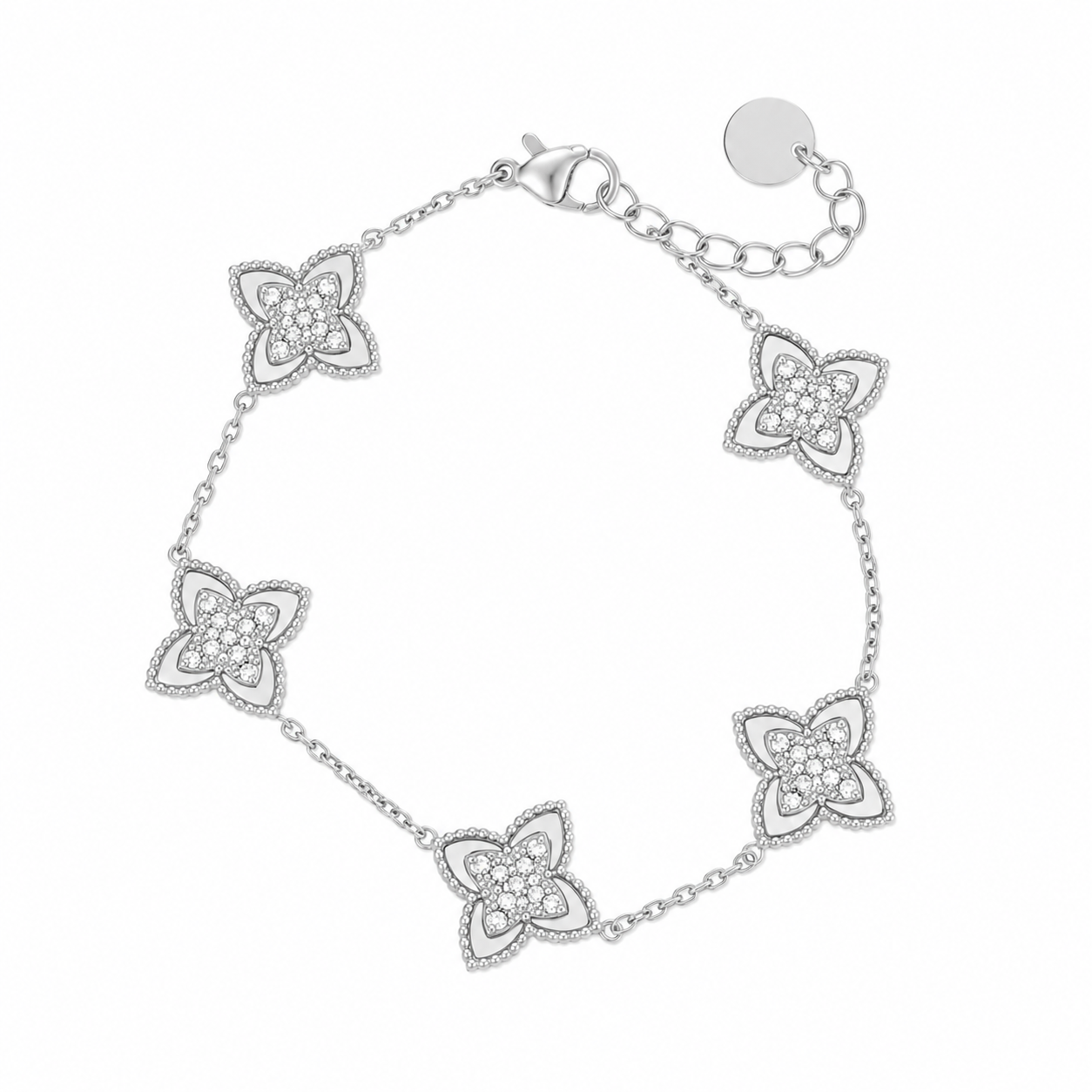PASSIONATE CLOVER WHITE BRACELET