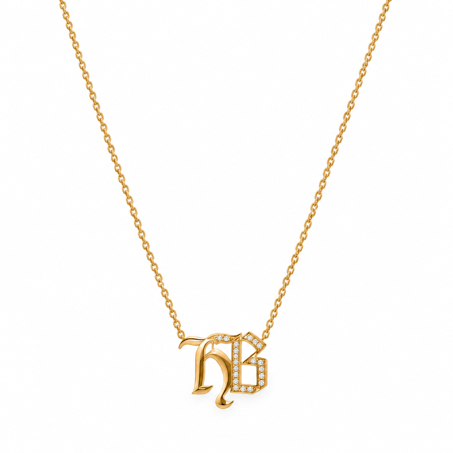 Personalised Bold Script Initial Necklace