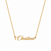 Personalised Cursive Script Name Necklace