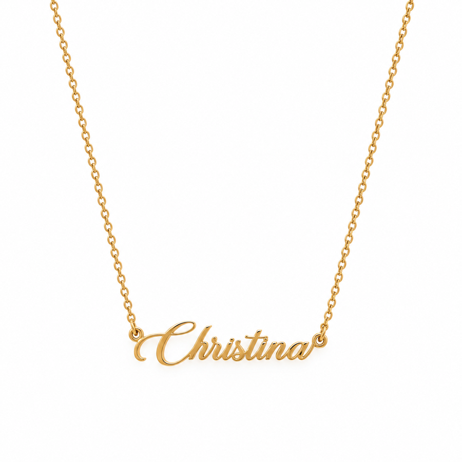 Personalised Cursive Script Name Necklace