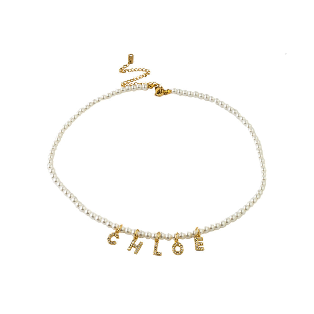 COLLAR CON NOMBRE DE PERLAS