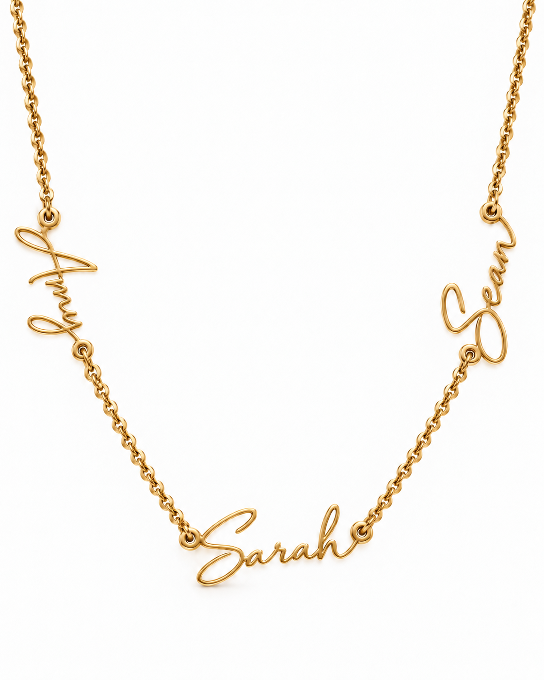 Personalised Classic Triple Name Necklace