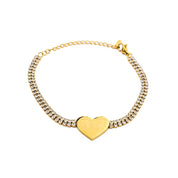 PULSERA GRABABLE CORAZÓN DOBLE TENIS