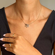 Personalised Bold Script Initial Necklace