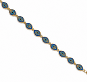 SANTORINI DARK BLUE  EVIL EYE BRACELET