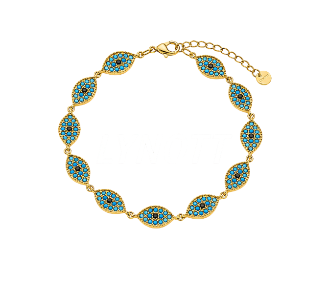 SANTORINI BLUE  EVIL EYE BRACELET