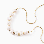 WHISPER OF PEARL NECKLACE best gold plated tarnish and water resistant piece by Irish Jewellery brand - Lynott Jewellery