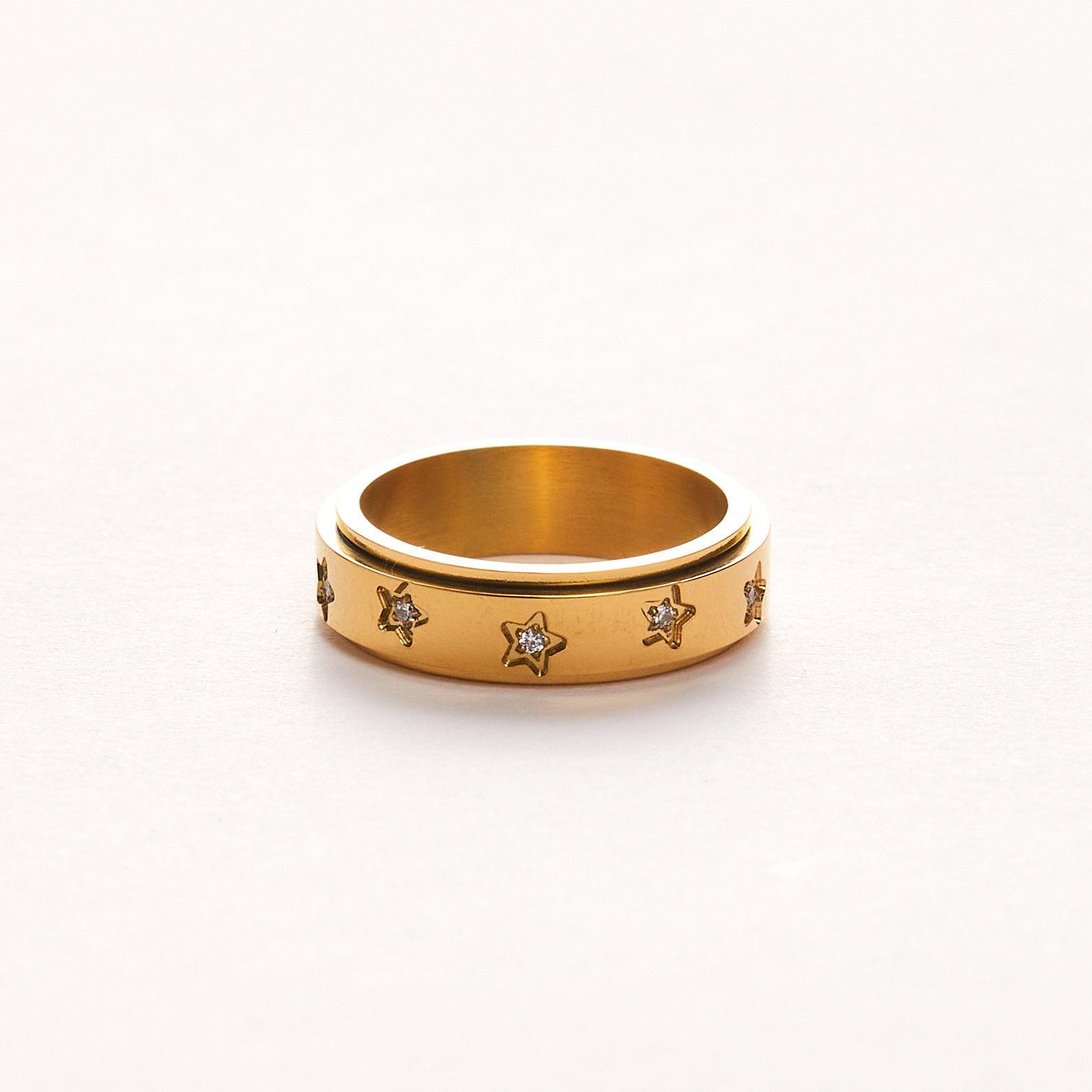 BRAVE SPINNING RING best gold plated tarnish and water resistant piece by Irish Jewellery brand - Lynott Jewellery