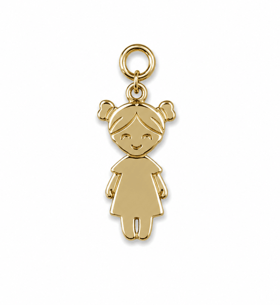 LITTLE GIRL CHARM best gold plated tarnish and water resistant piece by Irish Jewellery brand - Lynott Jewellery
