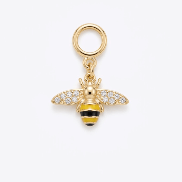 GOLD BUMBLE BEE CHARM best gold plated tarnish and water resistant piece by Irish Jewellery brand - Lynott Jewellery