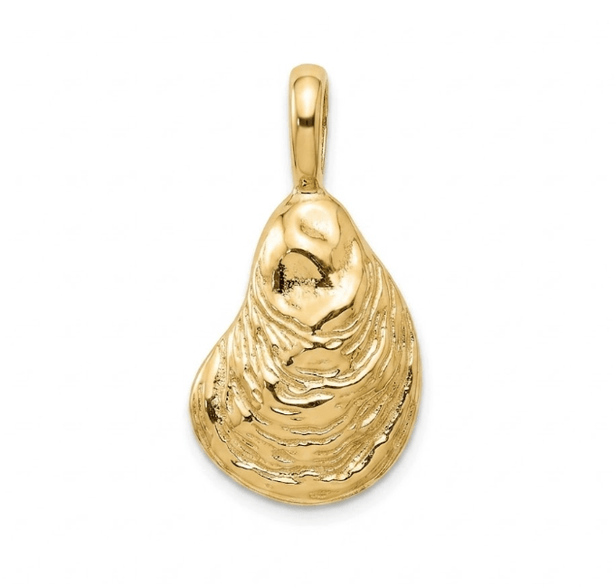 TEXTURED SHELL CHARM best gold plated tarnish and water resistant piece by Irish Jewellery brand - Lynott Jewellery