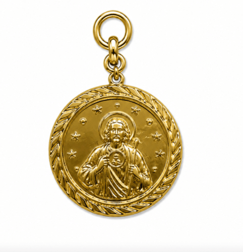 SAINT PENDANT CHARM best gold plated tarnish and water resistant piece by Irish Jewellery brand - Lynott Jewellery