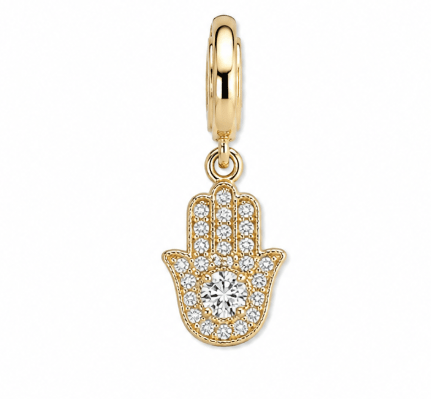 CRYSTAL HAMSA HAND best gold plated tarnish and water resistant piece by Irish Jewellery brand - Lynott Jewellery