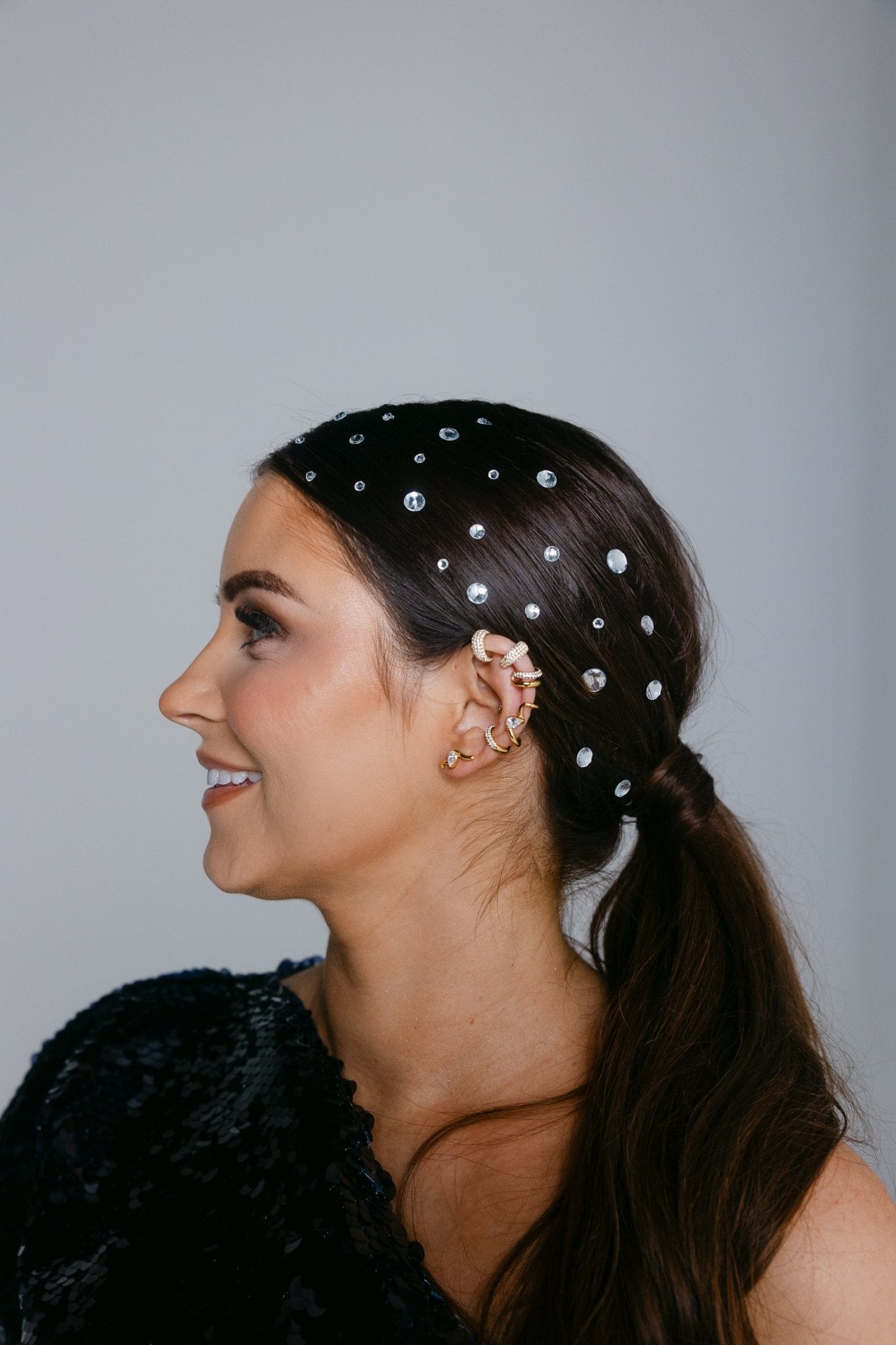 RACHEL GORRY - FIONA EAR CUFF best gold plated tarnish and water resistant piece by Irish Jewellery brand - Lynott Jewellery