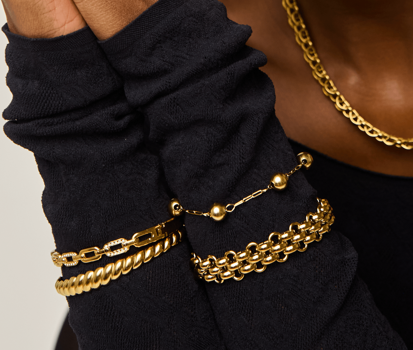 KATJA MIA LUSTRE BANGLE best gold plated tarnish and water resistant piece by Irish Jewellery brand - Lynott Jewellery