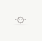 SHIMMERING CIRCLE STUD ADJUSTABLE RING best gold plated tarnish and water resistant piece by Irish Jewellery brand - Lynott Jewellery