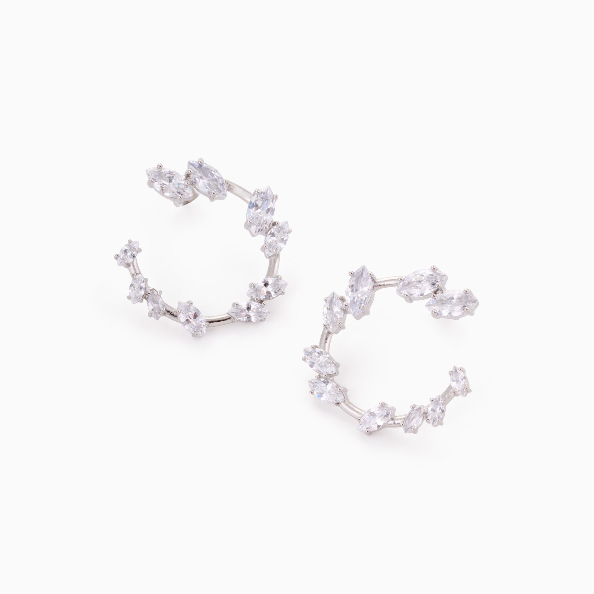 RACHEL GORRY - AIMEE MARQUISE HOOP STUD best gold plated tarnish and water resistant piece by Irish Jewellery brand - Lynott Jewellery