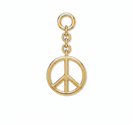 PLAIN PEACE CHARM best gold plated tarnish and water resistant piece by Irish Jewellery brand - Lynott Jewellery