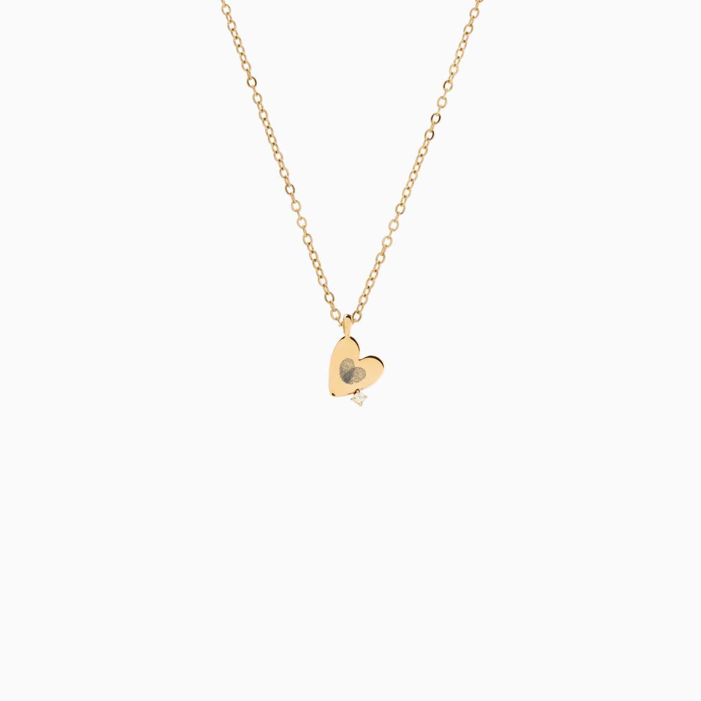 RACHEL GORRY - EMILY LOVE HEART ENGRAVABLE NECKLACE best gold plated tarnish and water resistant piece by Irish Jewellery brand - Lynott Jewellery