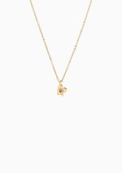 RACHEL GORRY - EMILY LOVE HEART ENGRAVABLE NECKLACE best gold plated tarnish and water resistant piece by Irish Jewellery brand - Lynott Jewellery