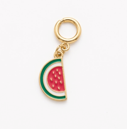 WATERMELON CHARM best gold plated tarnish and water resistant piece by Irish Jewellery brand - Lynott Jewellery