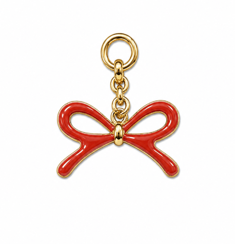 ORANGE BOW CHARM best gold plated tarnish and water resistant piece by Irish Jewellery brand - Lynott Jewellery