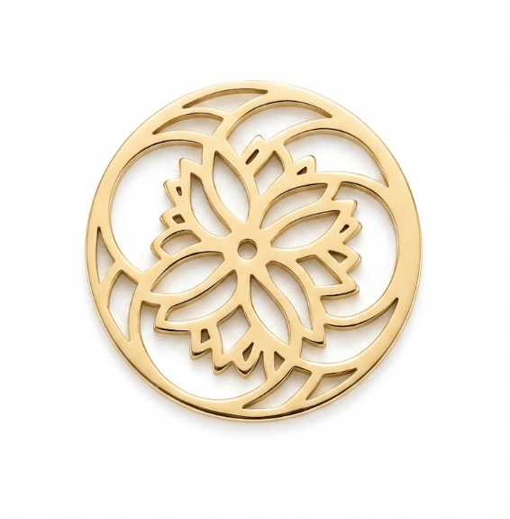 SPIRAL CHARM PENDANT best gold plated tarnish and water resistant piece by Irish Jewellery brand - Lynott Jewellery