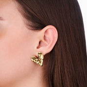 Heart Earrings & Engravable Necklace Boxed Gift Set (Gold) best gold plated tarnish and water resistant piece by Irish Jewellery brand - Lynott Jewellery