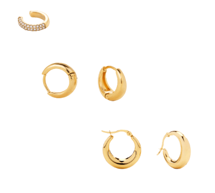 Daily Luxe Earring Set best gold plated tarnish and water resistant piece by Irish Jewellery brand - Lynott Jewellery