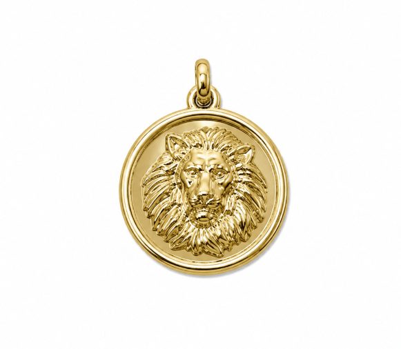 LION CHARM best gold plated tarnish and water resistant piece by Irish Jewellery brand - Lynott Jewellery