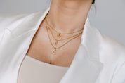 RACHEL GORRY - ENYA MIDNIGHT NECKLACE best gold plated tarnish and water resistant piece by Irish Jewellery brand - Lynott Jewellery