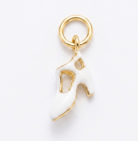 WHITE SHOE CHARM best gold plated tarnish and water resistant piece by Irish Jewellery brand - Lynott Jewellery