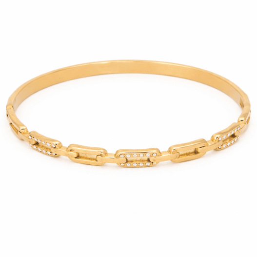 KATJA MIA LUSTRE BANGLE best gold plated tarnish and water resistant piece by Irish Jewellery brand - Lynott Jewellery