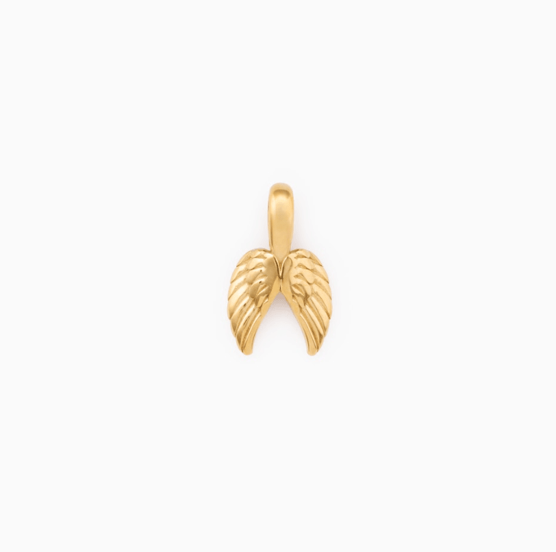 RACHEL GORRY - ANGEL WING NECKLACE best gold plated tarnish and water resistant piece by Irish Jewellery brand - Lynott Jewellery