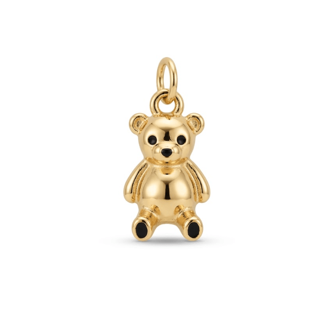 TEDDY CHARM best gold plated tarnish and water resistant piece by Irish Jewellery brand - Lynott Jewellery