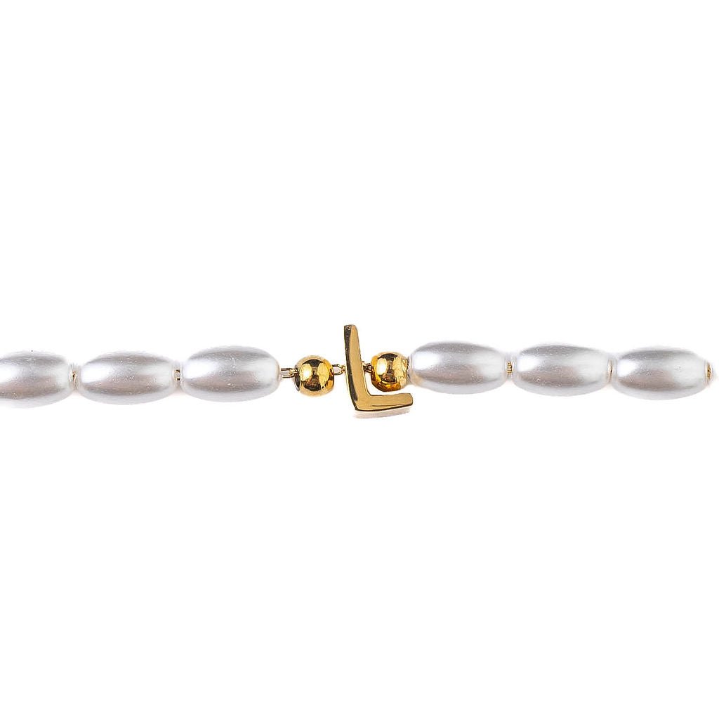 Pearl Cross Gift Set (Cross Earrings + Initial Bracelet + Cutie Bracelet + Gift Box) best gold plated tarnish and water resistant piece by Irish Jewellery brand - Lynott Jewellery