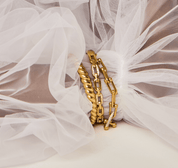 KATJA MIA LUSTRE CHUNKY BRACELET best gold plated tarnish and water resistant piece by Irish Jewellery brand Lynott Jewellery