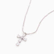 Silver Cross Necklace + Dainty Necklace (2 Piece Boxed Gift Set) best gold plated tarnish and water resistant piece by Irish Jewellery brand - Lynott Jewellery