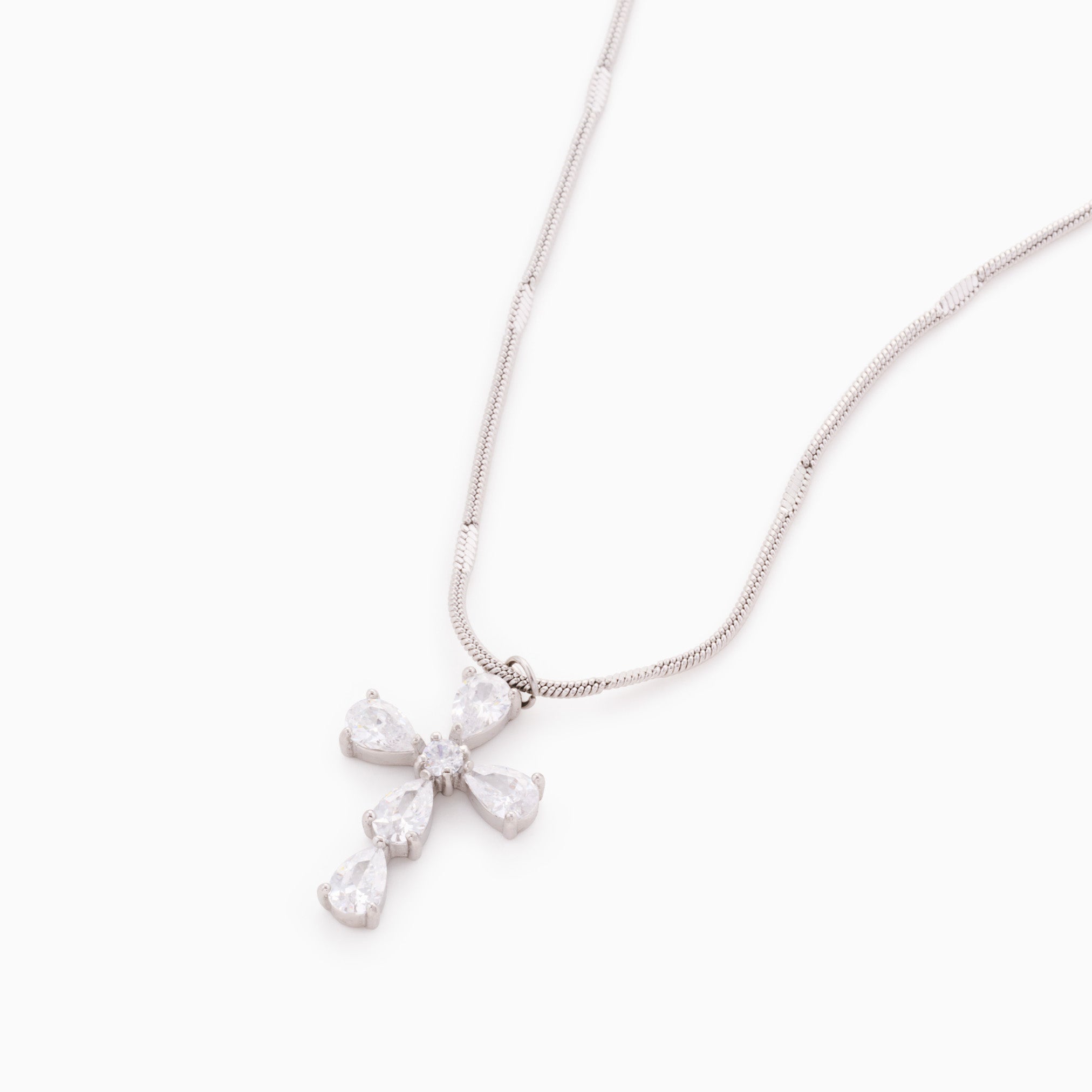 Silver Cross Necklace + Dainty Necklace (2 Piece Boxed Gift Set) best gold plated tarnish and water resistant piece by Irish Jewellery brand - Lynott Jewellery