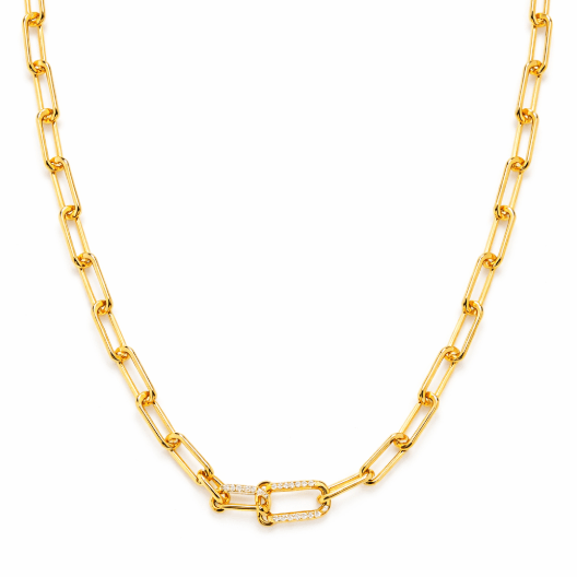 KATJA MIA LUSTRE LINK DAINTY BRACELET  gold plated tarnish and water resistant piece Irish Jewellery brand Lynott Jewellery