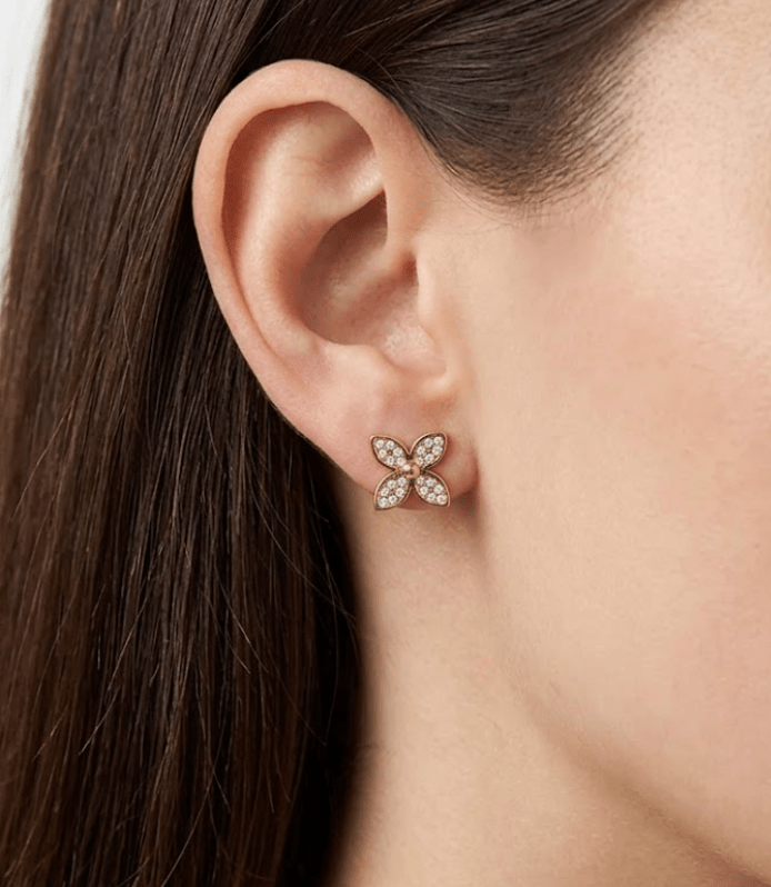 WILD CLOVER STUDS best gold plated tarnish and water resistant piece by Irish Jewellery brand - Lynott Jewellery