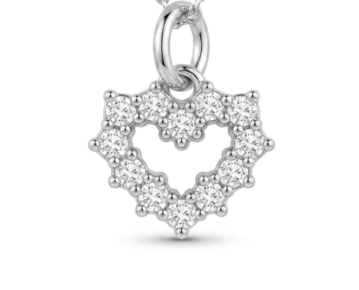 SPARKLE HEART SILVER CHARM best gold plated tarnish and water resistant piece by Irish Jewellery brand - Lynott Jewellery