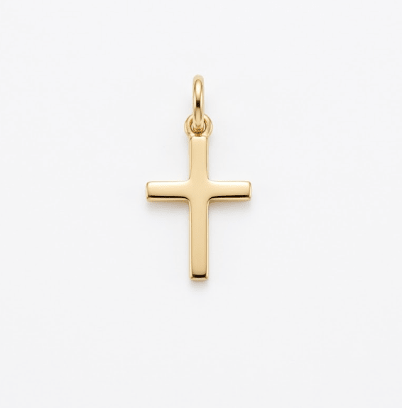 SMALL CROSS CHARM best gold plated tarnish and water resistant piece by Irish Jewellery brand - Lynott Jewellery