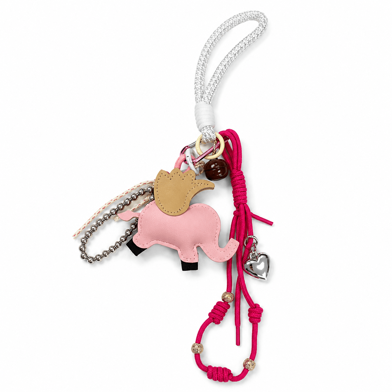 PIGGY IN PINK BAG CHARM best gold plated tarnish and water resistant piece by Irish Jewellery brand - Lynott Jewellery