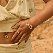 MEGAN FORTE CLARKE MOOD AND MONSTER STACKING RING best gold plated tarnish and water resistant piece by Irish Jewellery brand - Lynott Jewellery