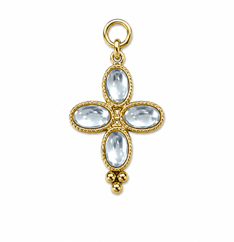 DIAMOND FLOWER DOT CHARM best gold plated tarnish and water resistant piece by Irish Jewellery brand - Lynott Jewellery